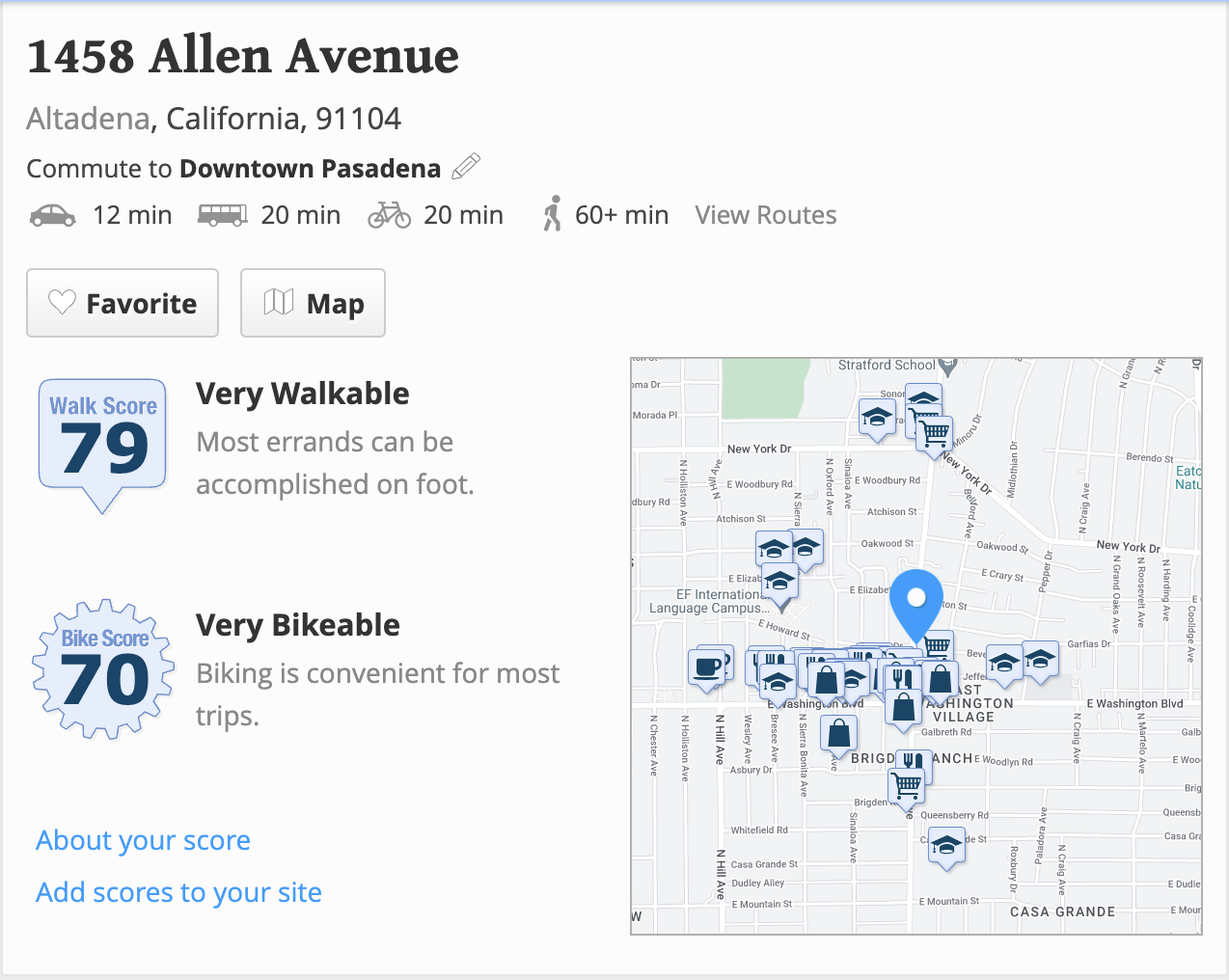 1458 Allen - walkscore